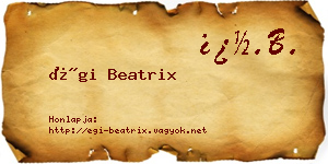 Égi Beatrix névjegykártya