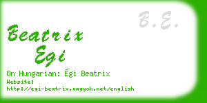 beatrix egi business card