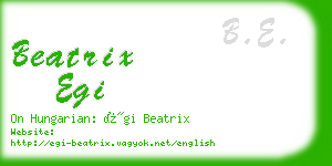 beatrix egi business card